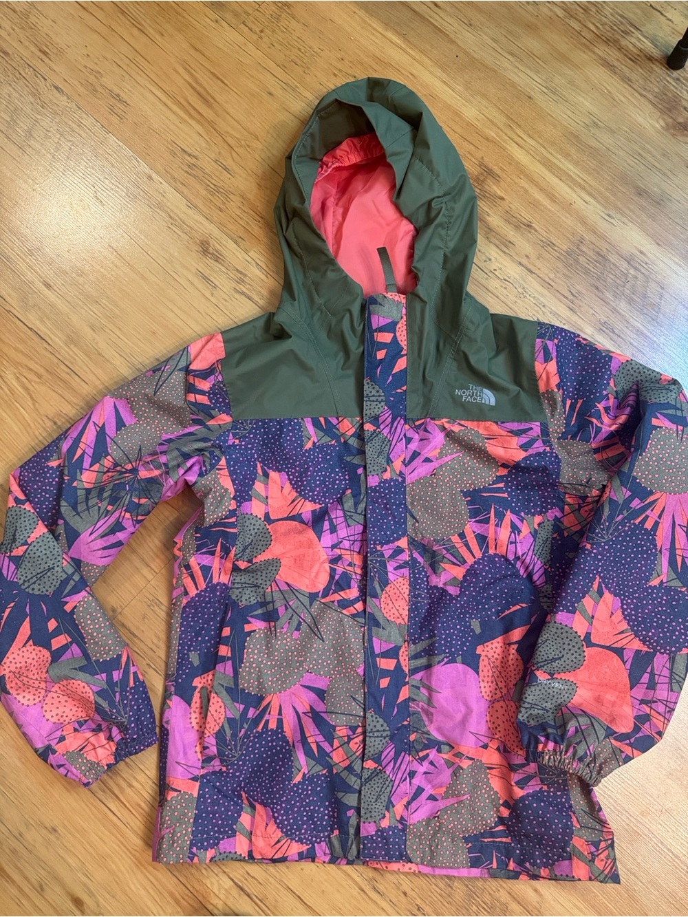 North Face Jacket Floral Girls 10/12 M